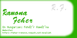 ramona feher business card